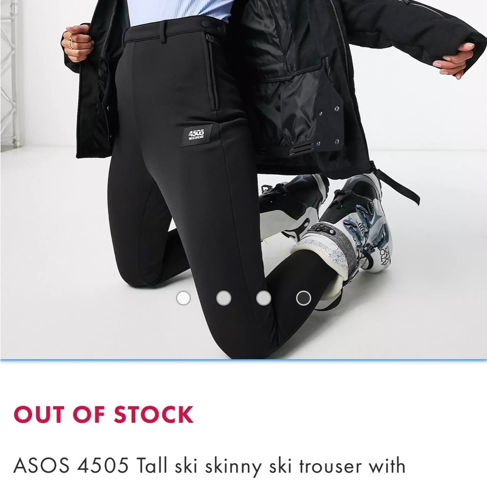 ASOS Tall Skinny Ski Pants with Stirrups Size 14